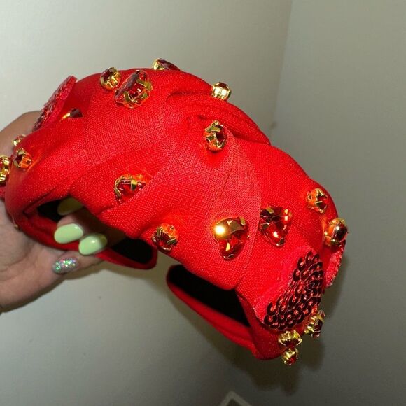 Beautiful Red Heart Embellished Headband *Only have one red* - Picture 5 of 5